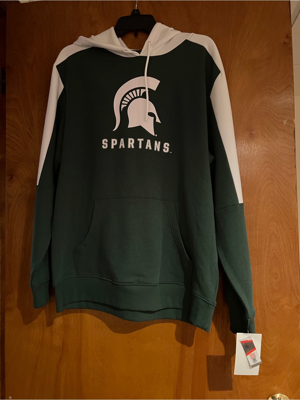 Spartans Dark Green & White Pullover Hoodie